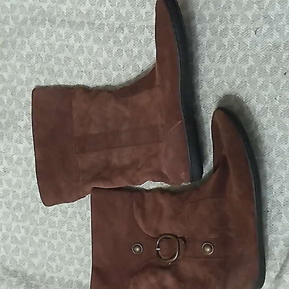 Coach Meyer signature embossed suede boots size 9.5